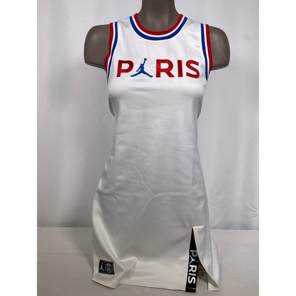 Jordan Tops - Paris Saint Germain Air Jordan White Red Blue Dress Jersey Women's MEDIUM